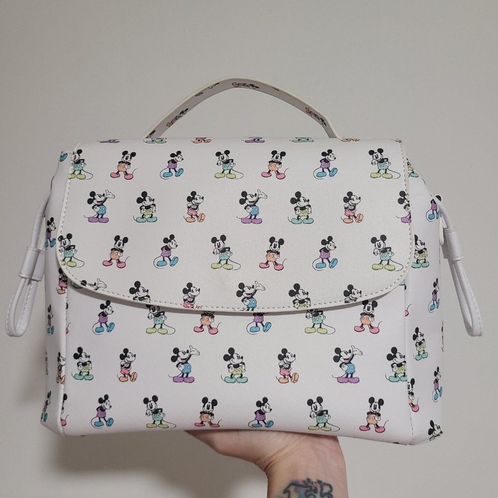 Loungefly Disney Mickey Mouse Pastel Poses Crossbody Purse